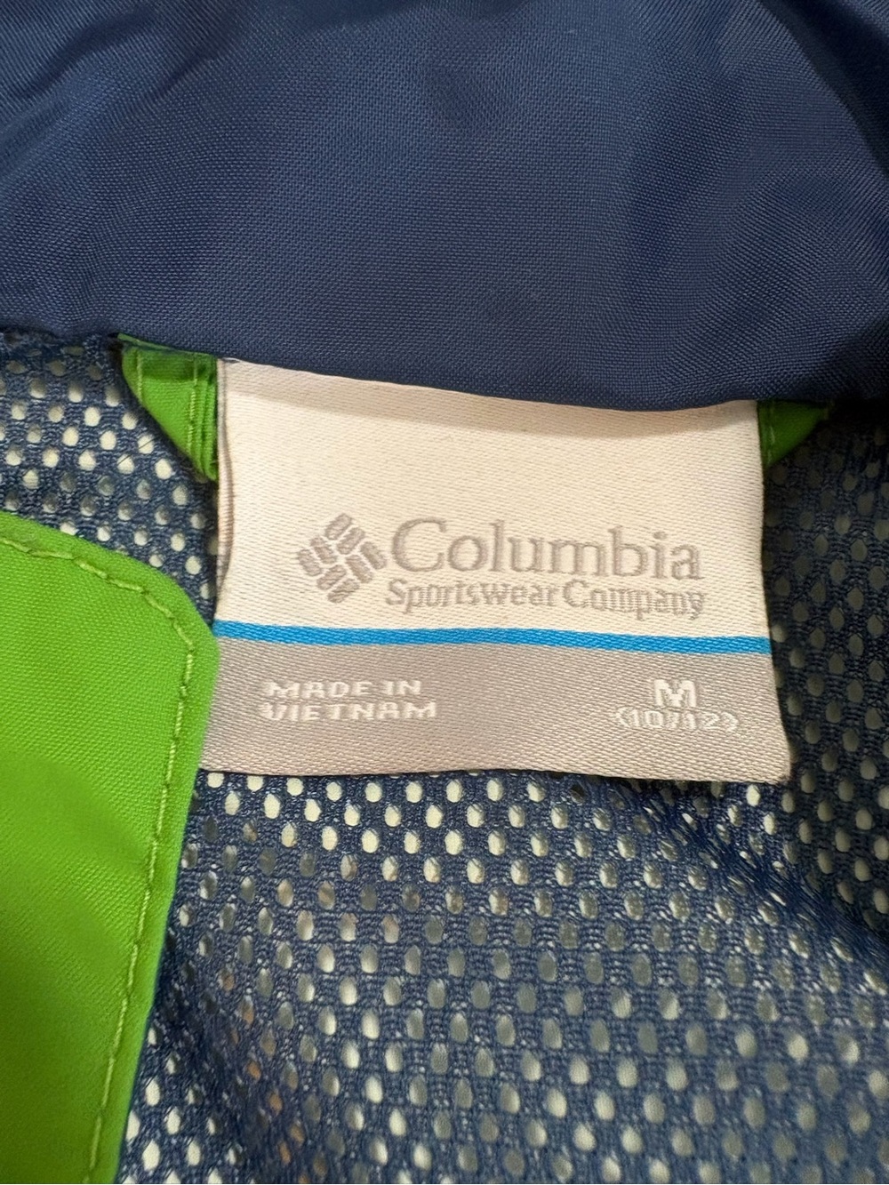 Columbia Bright Green Hooded Kids Raincoat Unisex M (10-12) - Picture 2 of 4